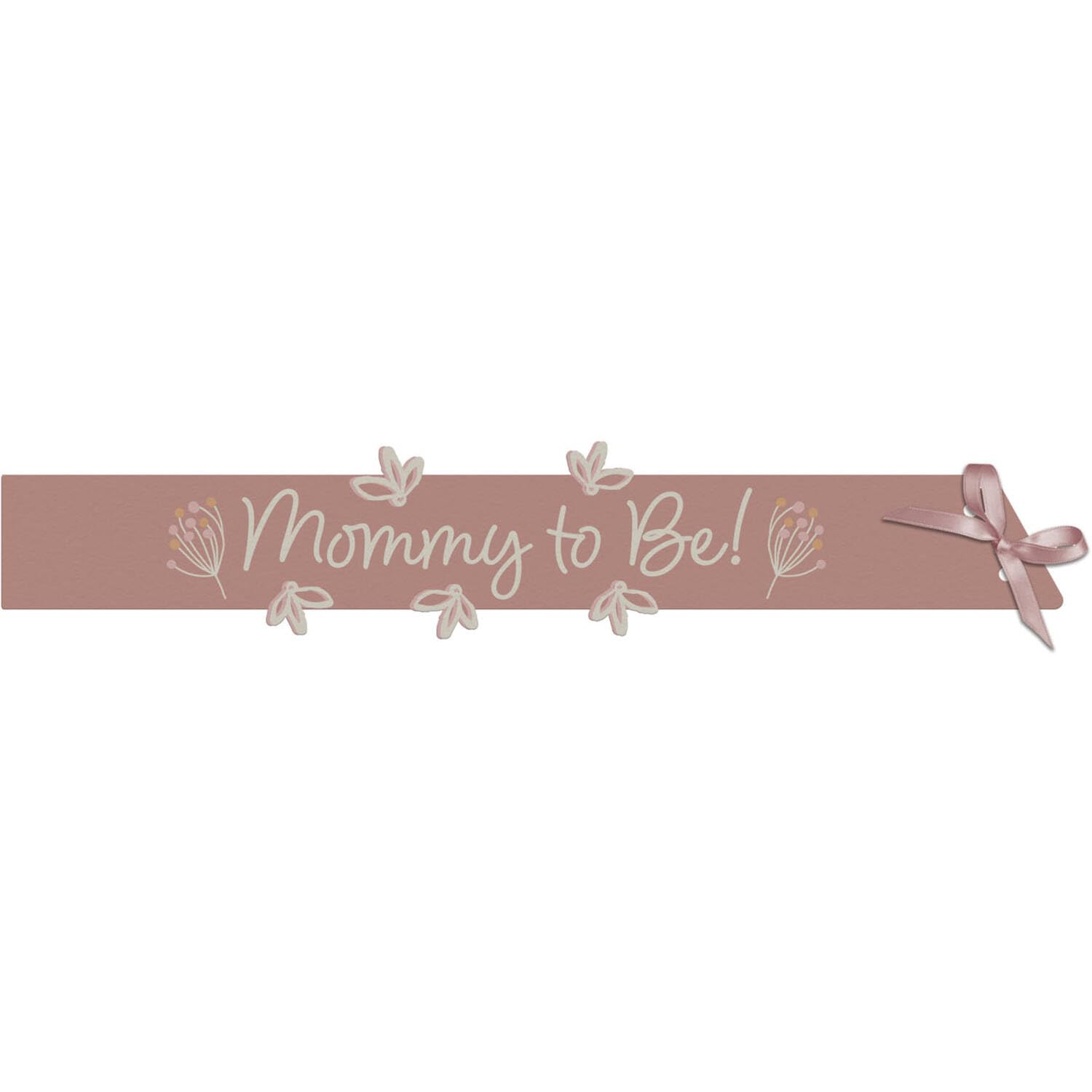 Folat 25006 Shower Decoration, Baby Shower, Pink, White Sash, Blooming Baby Girl-1.5 Metres, Multicoloured