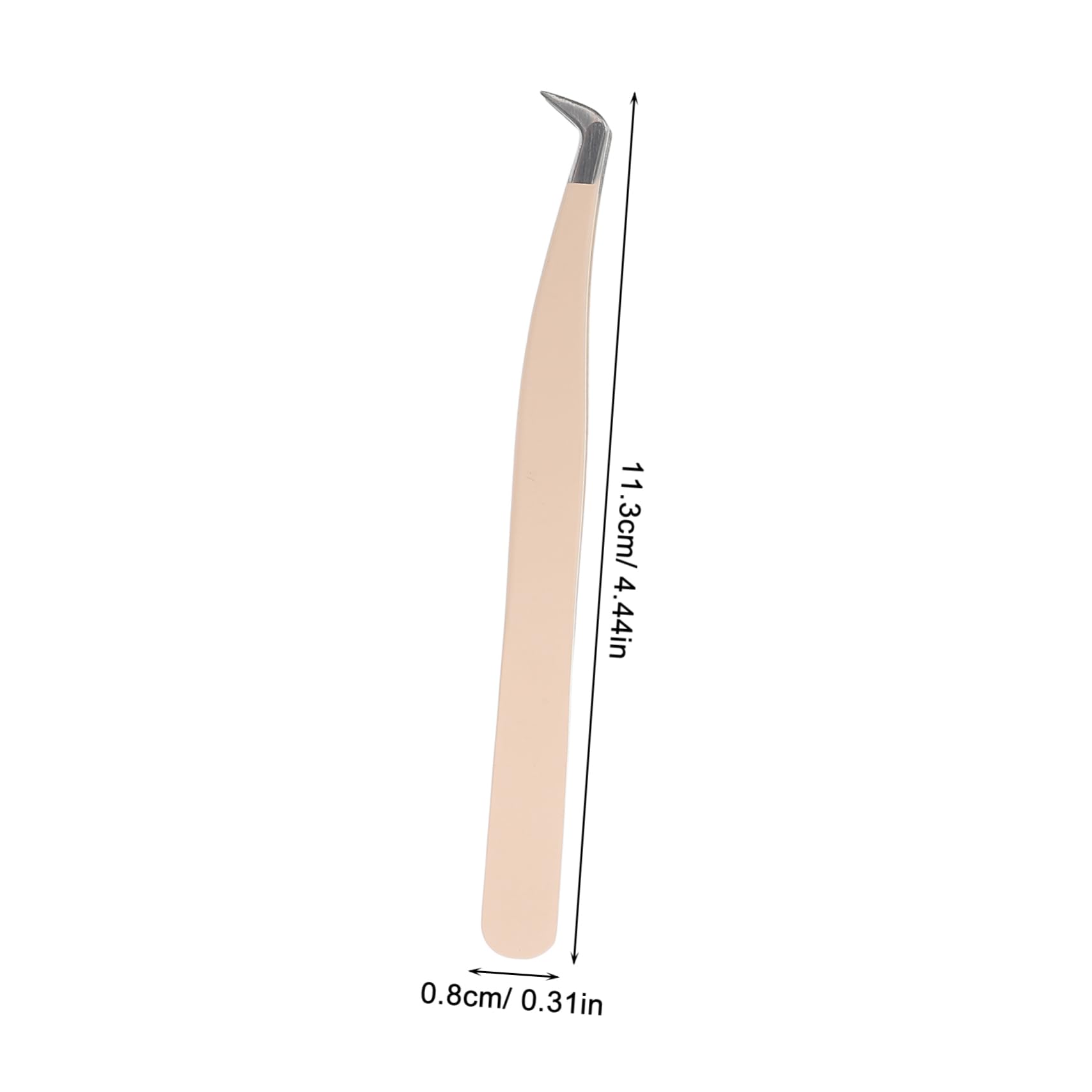 PACKOVE Eyelash Tweezers for False Lashes Curved Lash Tool for Precision Grasping Compact and Lightweight Eyelash Extension Applicator for Travel and Christmas Stocking Stuffers Beige