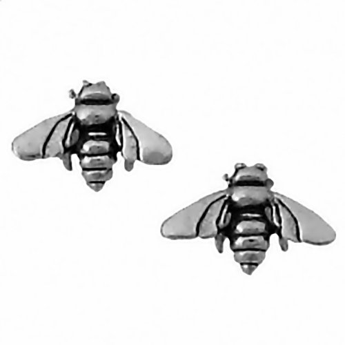 CM 925 Sterling Silver Bee Earrings Studs Tiny Mini Bumble Honey Stainless Steel Posts and Backs
