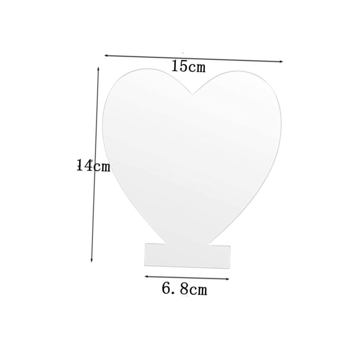 VILLCASE 5Pcs Heart Shaped Acrylic Lamp Plate Durable Transparent LED Light Board for DIY Night Light Decor Chic and Sturdy Design for Creative Home Lighting