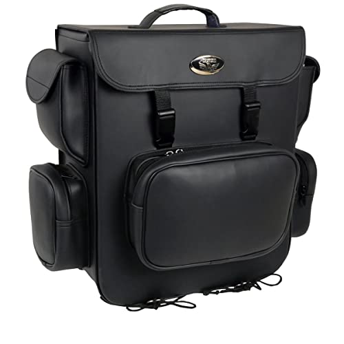 Milwaukee Leather Sh584 Black Large Pvc Sissy Bar Bag With 5 Bonus Pockets - One Size #TOP10