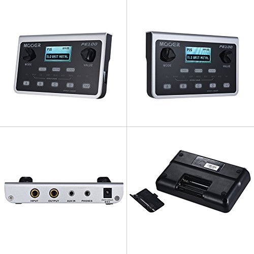 Muslady MOOER PE100 Multi-effects Processor Guitar Effect Pedal 39 Effects 40 Drum Patterns 10 Metronomes Tap Tempo