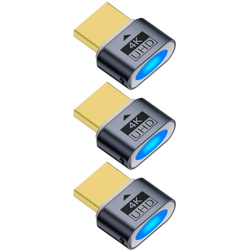 4K HDMI Dummy Plug Display Emulator Headless Ghost Adapter Compatible with Windows Mac OSX Linux Support 4kx2k 2160P 1080p for Computer Desktop 3 Pack by Generic - Used condition - US$6.70