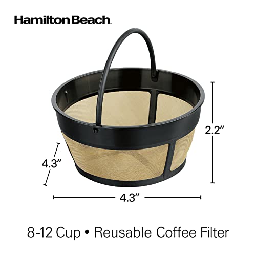 Hamilton Beach Permanent Gold Filter, Fits Most 8 to 12-Cup Coffee Makers - image 8