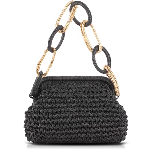 Bolso de Playa Straw para Mujer Tote Handbag Vacaciones miniatura 1