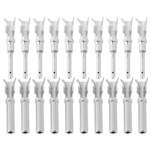 YINETTECH Lot de 20 bornes à sertir pour connecteur série DT mâle femelle compatible avec les fiches de câblage électrique Deutsch