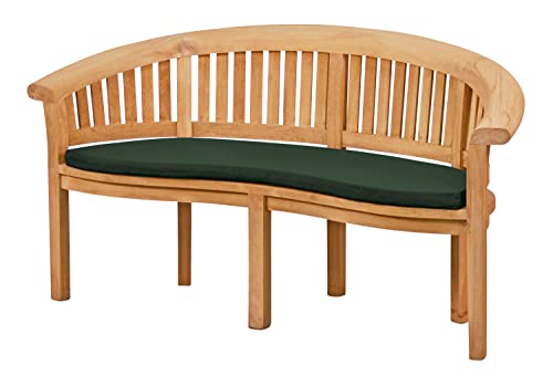 Kai Wiechmann Auflage Bananenbank Gartenbank Polster geschwungen 139 x 49 cm grün Premium
