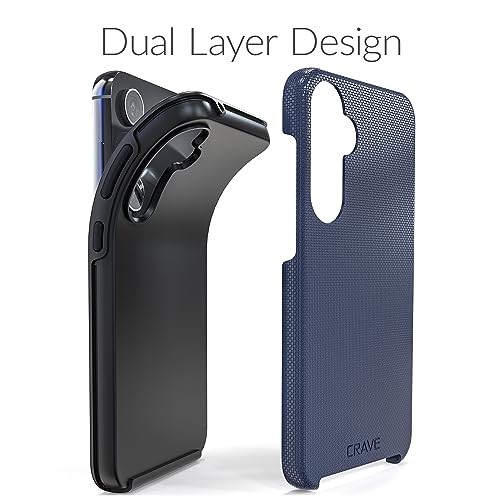 Image of Crave for Samsung Galaxy S23 FE Case, Shockproof Protection Dual Layer Case for Samsung Galaxy S23 FE (6.4 inch) - Navy