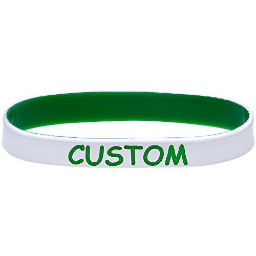 Body Candy Customizable White Silicone Stretch Personalized Message Bracelet