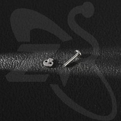 ZS ASTM F136 Titanium 16G 8mm Piercing Jewelry for Conch, Tragus, Helix, Lip, Labret, Earlobe - Hypoallergenic Internally Threaded Flat Back Cartilage Stud Earring4