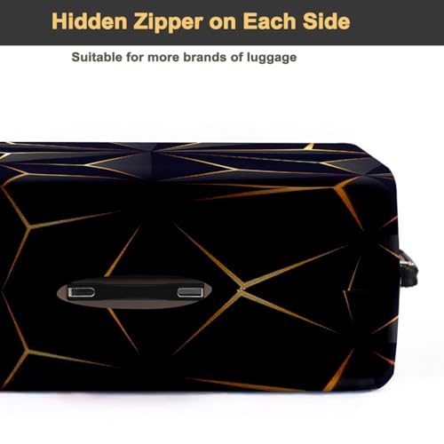 Housse de valise motif imprimé 3D lavable et extensible - 3
