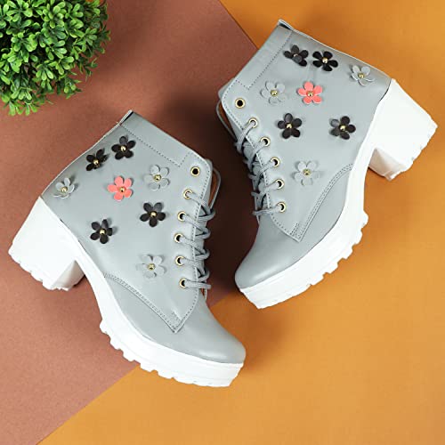 Image of KRAFTER Classic Black Boots for Women & Girls - Fashionable High Ankle Winter Shoes Soft Insole Lightweight & Durable - Casual Wear