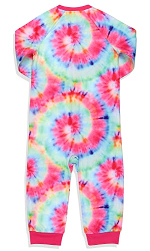 INTIMO Scooby-Doo Toddler Girls' Tie-Dye Flower Union Suit Footless Sleep Pajama3