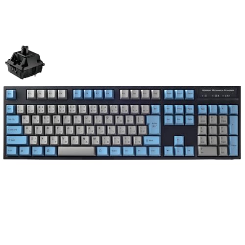 LEOPOLD FC900RBT GRAYBLUE Bluetooth/USB-C ���{��z�� ���ȗL �t�� 108�L�[ �L�[ �X�C�b�`�z�b�g�X���b�v�Ή� Win/macOS �P4�d�r�쓮 �ŐVCHERRY MX2A�X�C�b�` (FC900RBTL2/JAE