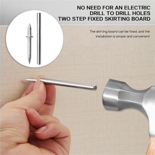 Clavos sin costura con punta doble para molduras, 800 piezas, con herramienta de socket específica para clavos miniatura 4