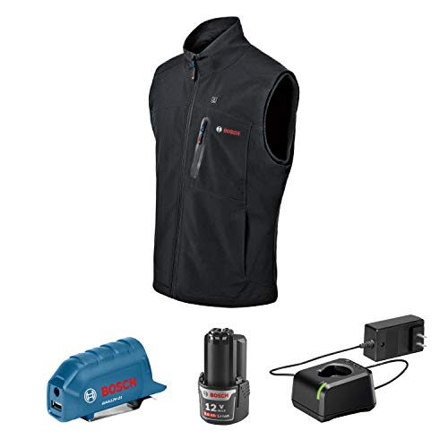 Image of Bosch GHV12V-20SN12 12V Max Heated Vest Kit with Portable Power Adapter - Size Small