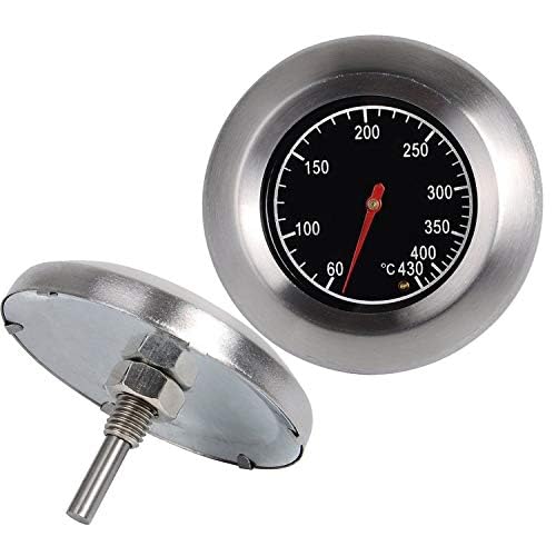 Edelstahl-Röstthermometer Grillthermometer, Gasgrillthermometer 60-430℃ / 100-800℉ Grillthermometer für alle Grills, Raucher und Grillwagen 4