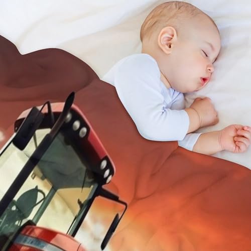 Manta de forro polar de tractor 130x150 cm cálida para cama y sofá 4