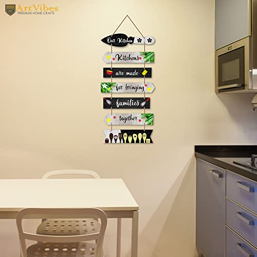 Image of Artvibes Kitchens Are Made For Printed MDF Wooden Wall Art For Cafe | Kitchen | Restaurants | Quotes Decor Item | Kitchen Quotes Wall Hanging | Wall Illustrations | Artwork | Gift Items (WH 7006N)