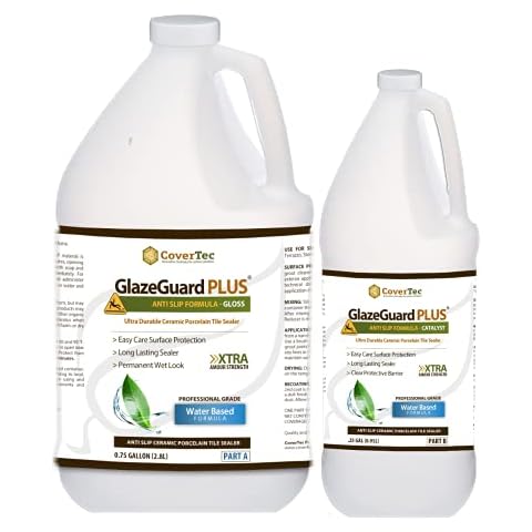 CoverTec GlazeGuard Plus Gloss Anti-Slip Floor Coating Sealer (1 Gal Pro-Grade Kit) Cover