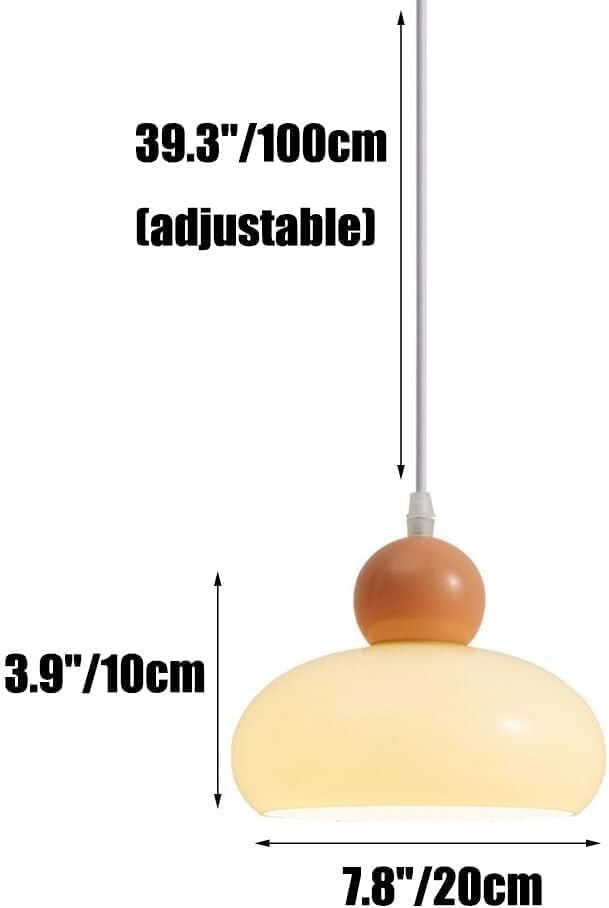 Lámpara de techo de cristal blanco cremoso para comedor 5
