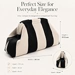 Kawn® Women’s Striped Crochet Clutch Purse | Woven Handcrafted Shoulder Handbag | Kiss-Lock Dumpling Style Evening Clutch for Daily Use & Outings - Image 3