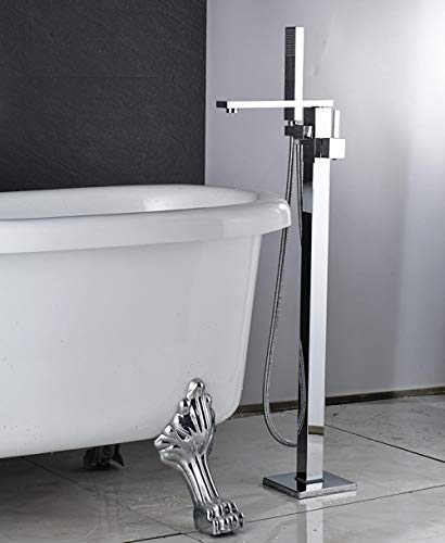 Grifo Mezclador Monomando para bañera con rotación de 360° y Ducha de Mano ABS, Cromado.