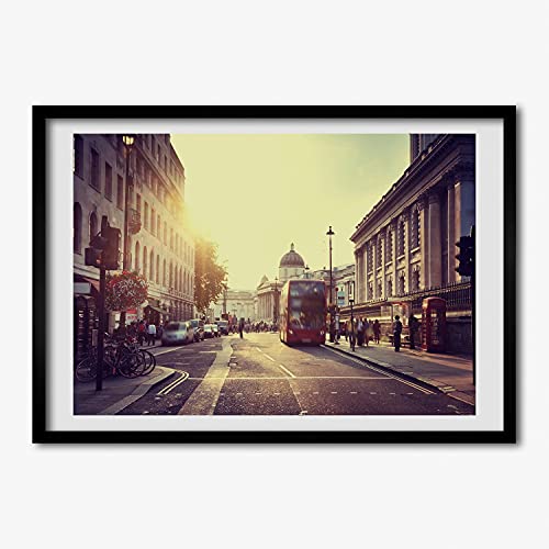 Affiche de Londres sous cadre photo en bois moderne Tulup 70x50 cm pour décoration de maison