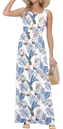 Image of AUSELILY Women's Classic Sleeveless Loose Plain Casual Long Maxi Dresses for Women 2026