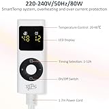 TOPS Electric Blanket, Heated Throw Blanket 160 x 130cm, 20-48℃ Heat Settings, 1-12 Hours Auto-off Timer, Warm Sherpa Double Bed Warmer, Overheat Protection, Machine Washable - Image 2