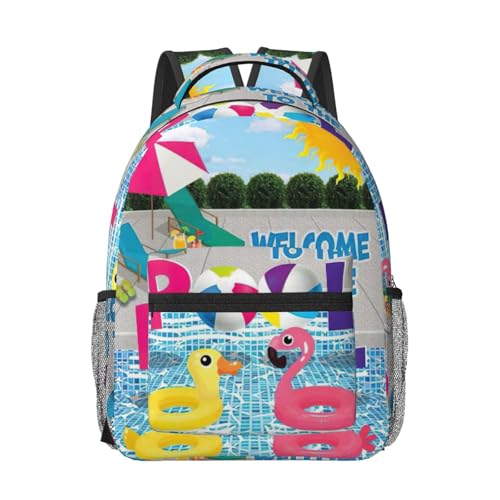Sac de travail universitaire et voyage avec imprimé flamant rose unique