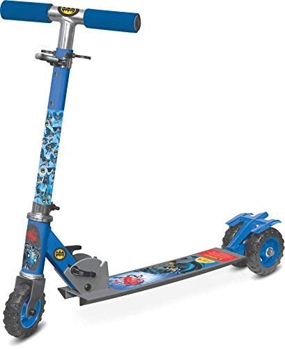 Image of Toyzone Batman Scooter Square-66071 | Kids Skate | Batman Skating Ride on | 3 Wheel Kids Scooter | Smart Kick Scooter | Adjustable Height and Rear Brake | Foldable Scooter | for Kids Age 6+ Years