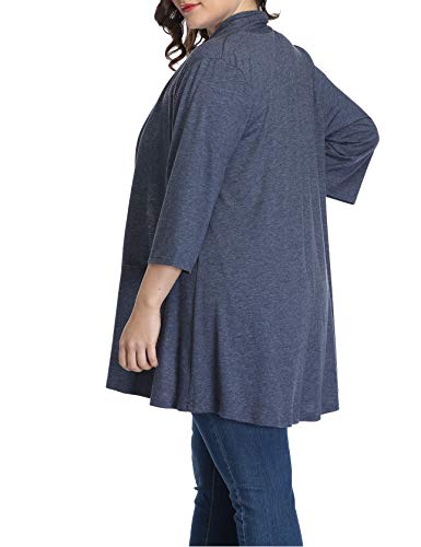 Image of Shiaili Long Plus Size Cardigans for Women Easy to Wear Open Front Clothing