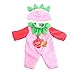 Aeromdale Pyjama de poupée Cosplay Fruit Jumpsuit avec chapeau Vêtements de nuit d'hiver en peluche pour fille américaine de 43 cm Accessoire de poupée Toy Only Doll Costume – Oignon – 1 lot