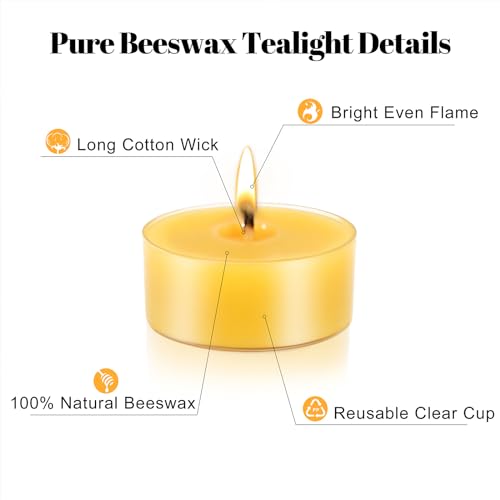 Mosroad 202401111415078 Beeswax Tealight Candles thumb #3