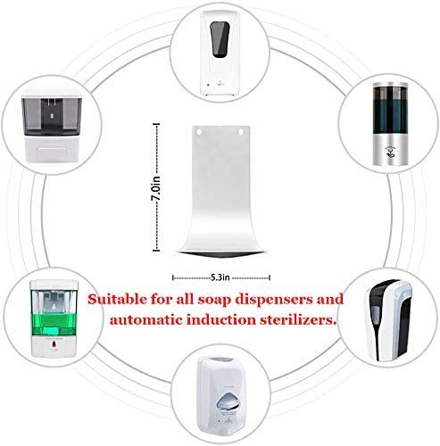 Image of 5PCS Drip Tray for Wall Mounted Soap Dispenser, Prevent Dripping and Spraying, Dispenser Stand, Water Tray, Detergent Cup Holder (White)