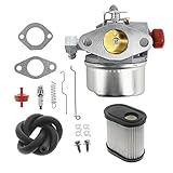 Chacarbtu 640350 Carburetor for Tecumseh 640303 640271 640173 LEV100 LEV105 LEV120 6.75 HP Engine Toro 20016 20017 20018 Lawn Mower with 34336A 32653 Governor Link 36281 Spring 36905 Air Filter Kit