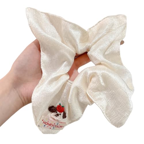 Pañuelo con lazos franceses, accesorio para el pelo para mujer, lazo de tela suave, multiusos, coletero para mujer