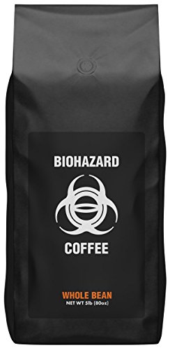 Biohazard Whole Bean Coffee, The World's Strongest Coffee 928 mg Caffeine (5 Lb)