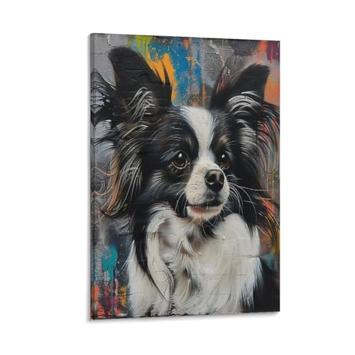 Toile papillon dog pour sublimer la décoration murale d'une chambre