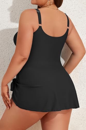 Eomenie Plus Size Swimdress for Women One Piece Swimsuit Tummy Control Swim Dresses Skirt Bathing Suit4