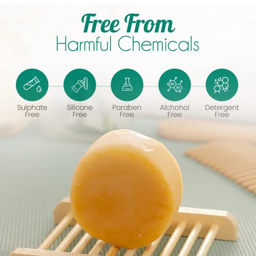 Benat All-Natural Conditioner Bars Handmade & Sulfate Free Nourishes Your Follicles With Antioxidants To Support Strong And Healthy Hair Lemon For All-Hair Types Zero-Waste Eco-Friendly #TOP2