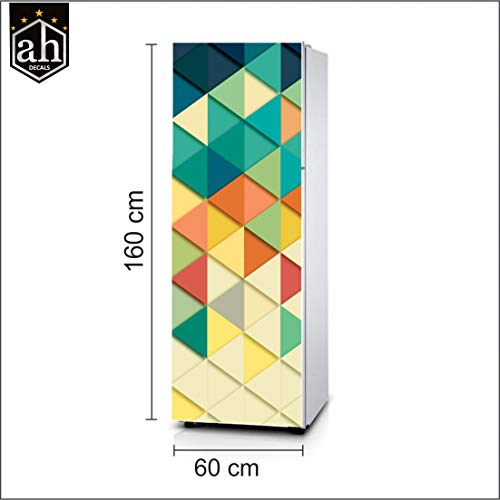 Image of Fridge Sticker Decorative Refrigerator Door Sticker PVC Vinyl Fridge Wrap Sticker for Home (160 cm x 60 cm or 63 X 24 Inches) (Design 7)