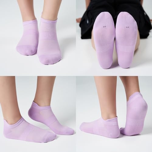 Image of ATBITER Ankle Socks Womens and Men Thin Athletic Running Low Cut No Show Socks With Heel Tab 6-12 Pairs | White Short Summer Athletic Running Yoga Pilates Workout Sneaker Socks Lightweight Non Slip Size 7-9 9-11
