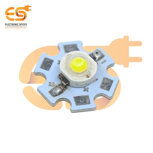 Image of Electronic Spices 3W COB LED Cool White 3V-5V High Brightness LED Chip for DIY Electronics & Light Projects Pack of 5
