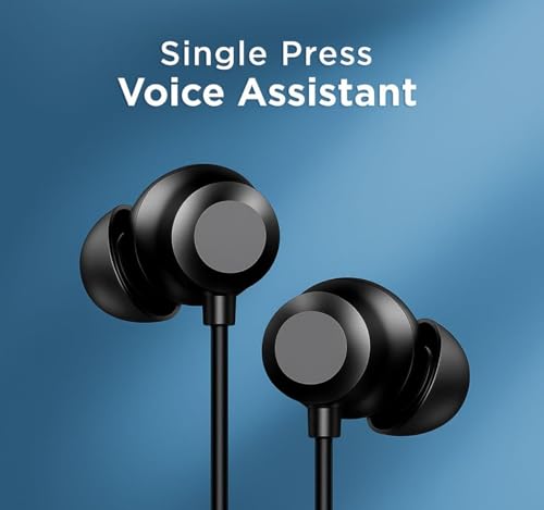 Image of Original Neckband for OnePlus Z3 Earbuds with Quick Charging Soft Silicone Band and Bass Boost Audio (BlackB)