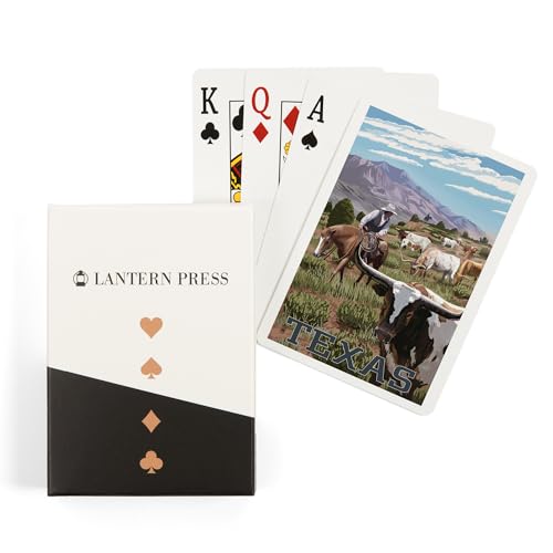 Lantern Press Texas Longhorns Baraja Poker 52 Cartas