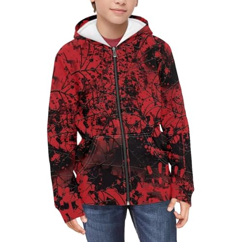 Age 6-14 Boys Girls Zipper Hoodies Long Sleeve Sweatshirt Hoodie Cute Sweatshirt with Pockets Pullover Tops3