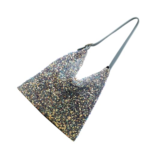 Sac à main femme sequins et bandoulière PU élégant pour sorties et shopping