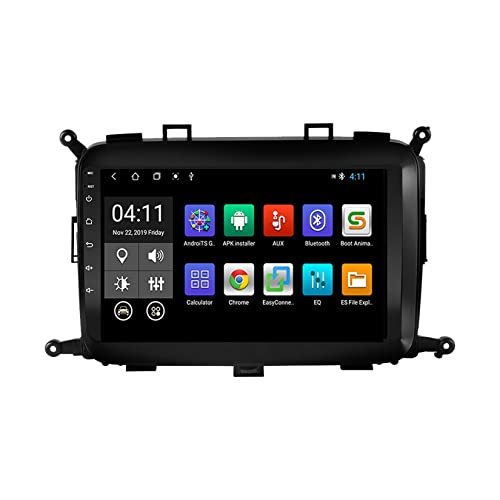 Radio de Coche Android 2 DIN GPS Pantalla táctil de 9 Pulgadas en el Tablero Estéreo Para KIA Carens 2013-2018 Soporte USB Doble Mirror Link Controles del Volante Cámara Trasera Cover